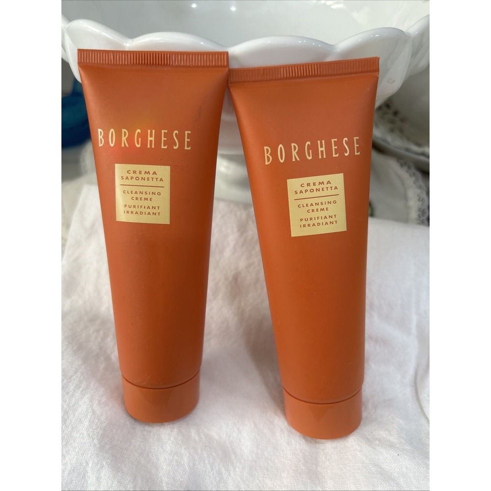 Set Of 2 Borghese Crema Saponetta‎ Cleansing Crème Cream 2.5oz Each